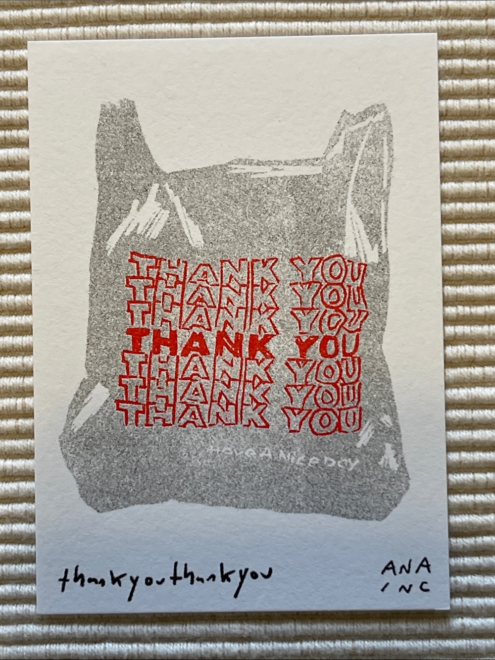 Anastasia Inciardi “thank you thank you'” Mini Print